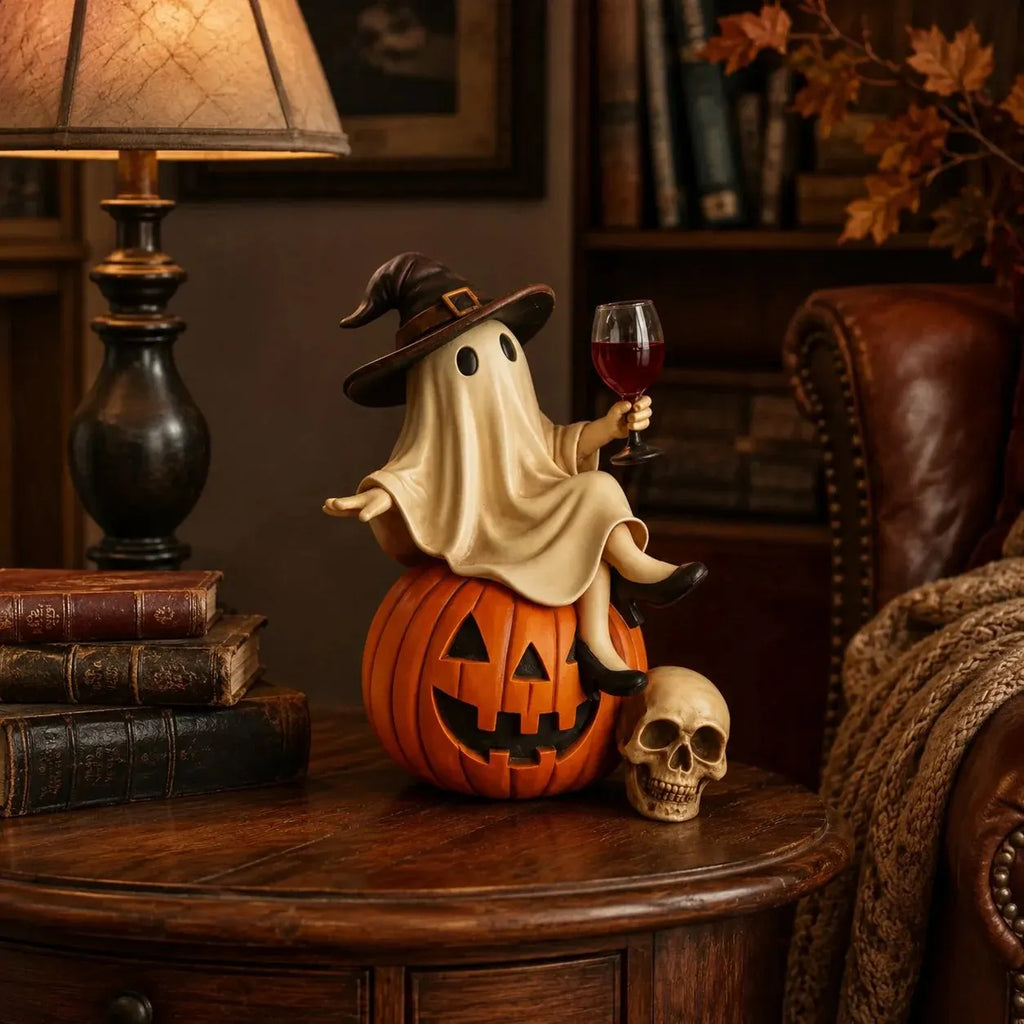 👻🍷Ghost Wine Night Halloween Decor