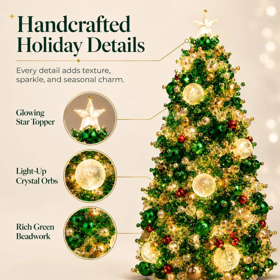 🎄 DIY Beaded Mini Christmas Tree Kit – Create Your Own Glowing Holiday Decoration - Limited Time 50% OFF