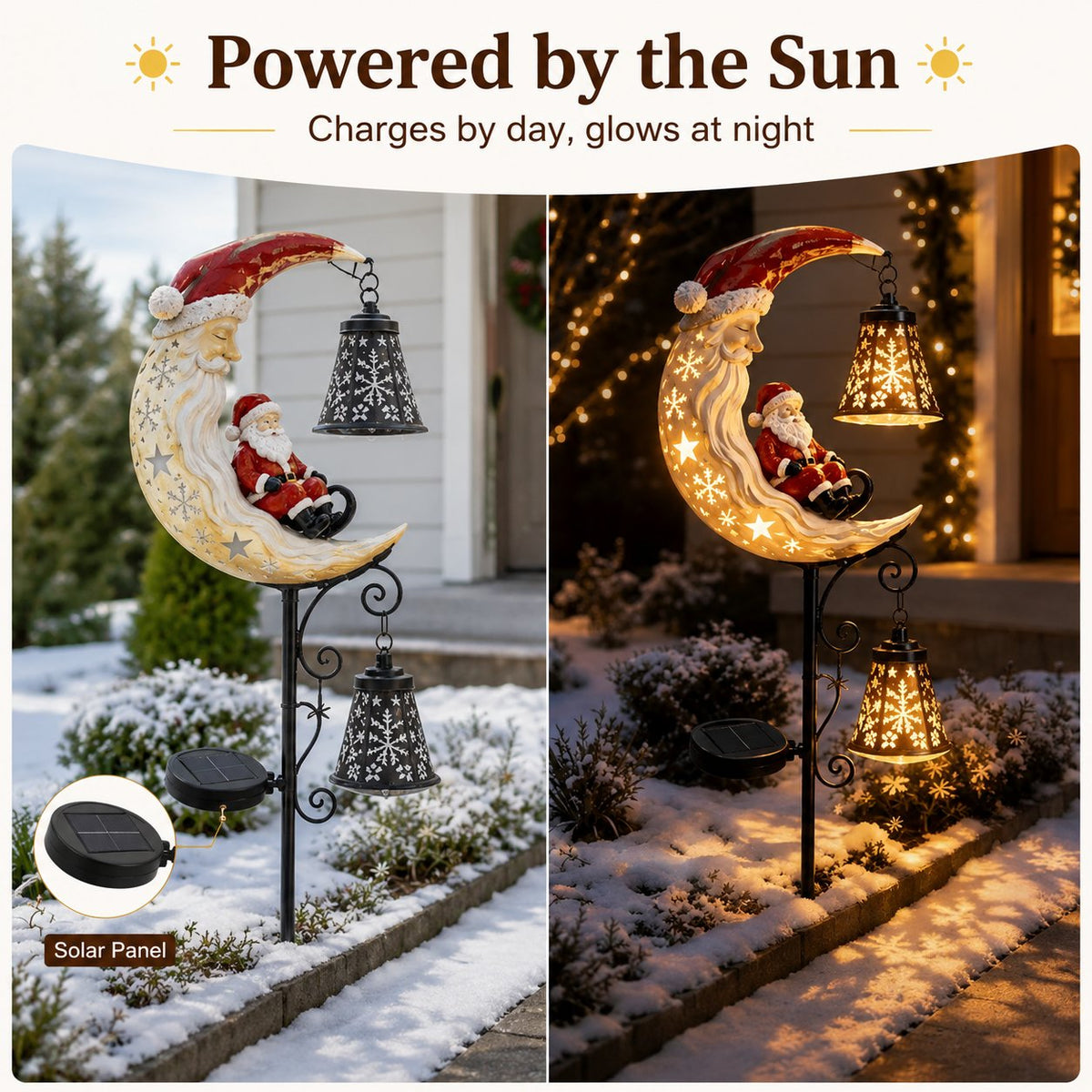 🎅Christmas Early Discount 49% Off - 🔥Santa’s Moonlight Lantern Solar Garden Stake⛄