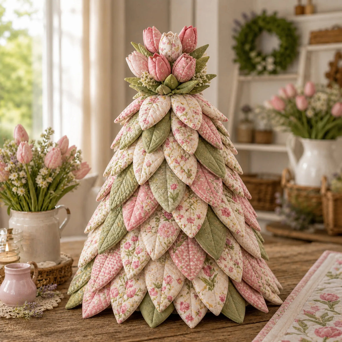 🔥LAST DAY 50% OFF -🌻Sunflower Bee Garden Tree DIY Kit-Handmade Fabric Tabletop Tree Decor