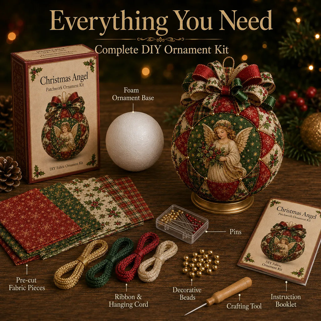 🎄 DIY Christmas Patchwork Ornament Kit
