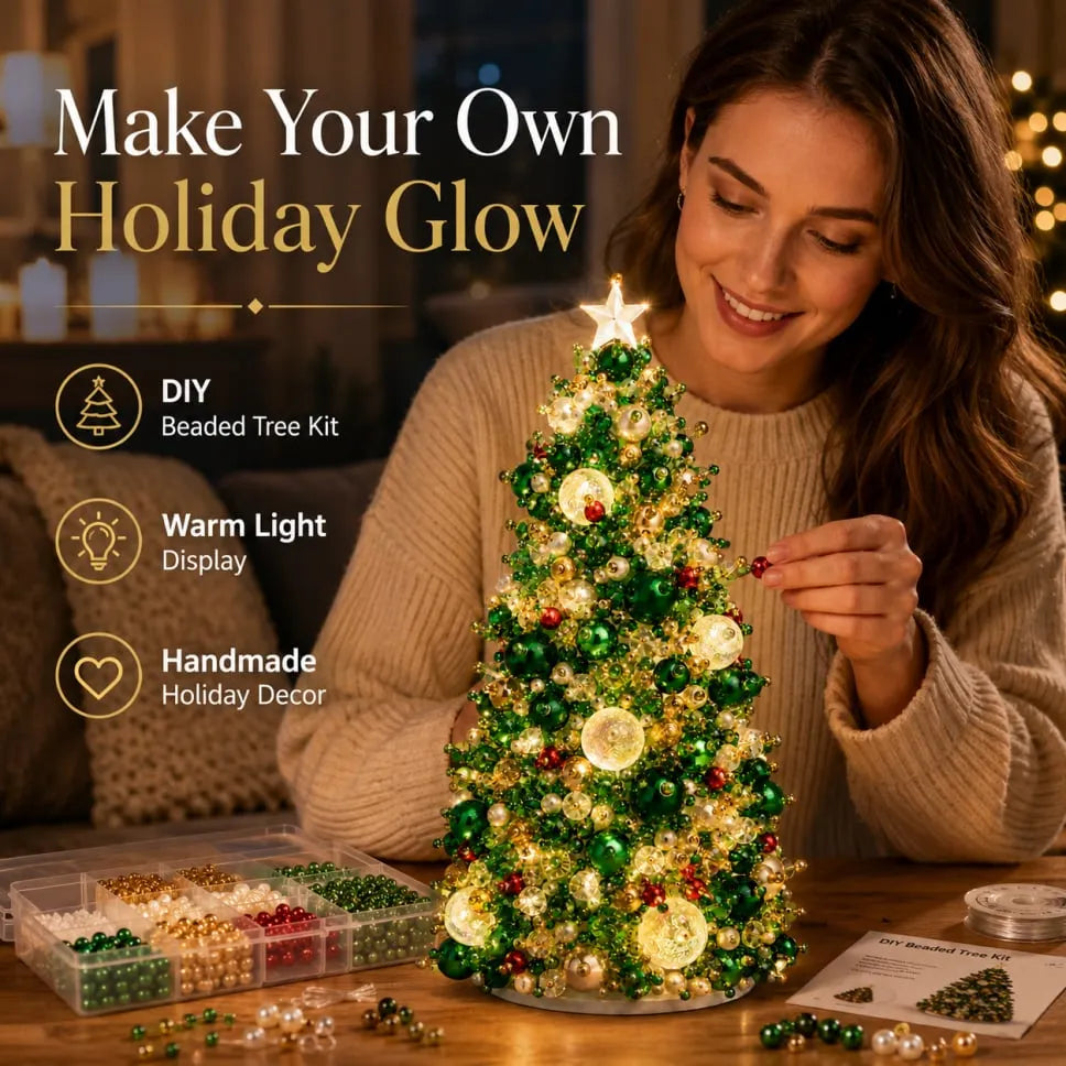 🎄 DIY Beaded Mini Christmas Tree Kit – Create Your Own Glowing Holiday Decoration - Limited Time 50% OFF