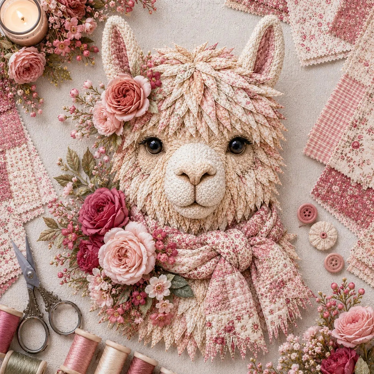 ⏳ Last Day 49% OFF – 🦙 Beginner-Friendly Autumn Alpaca DIY Wall Hanging Kit | Complete Kit with Pre-Cut Fabrics, Stitching Supplies & Step-by-Step Guide Included 🍂💕