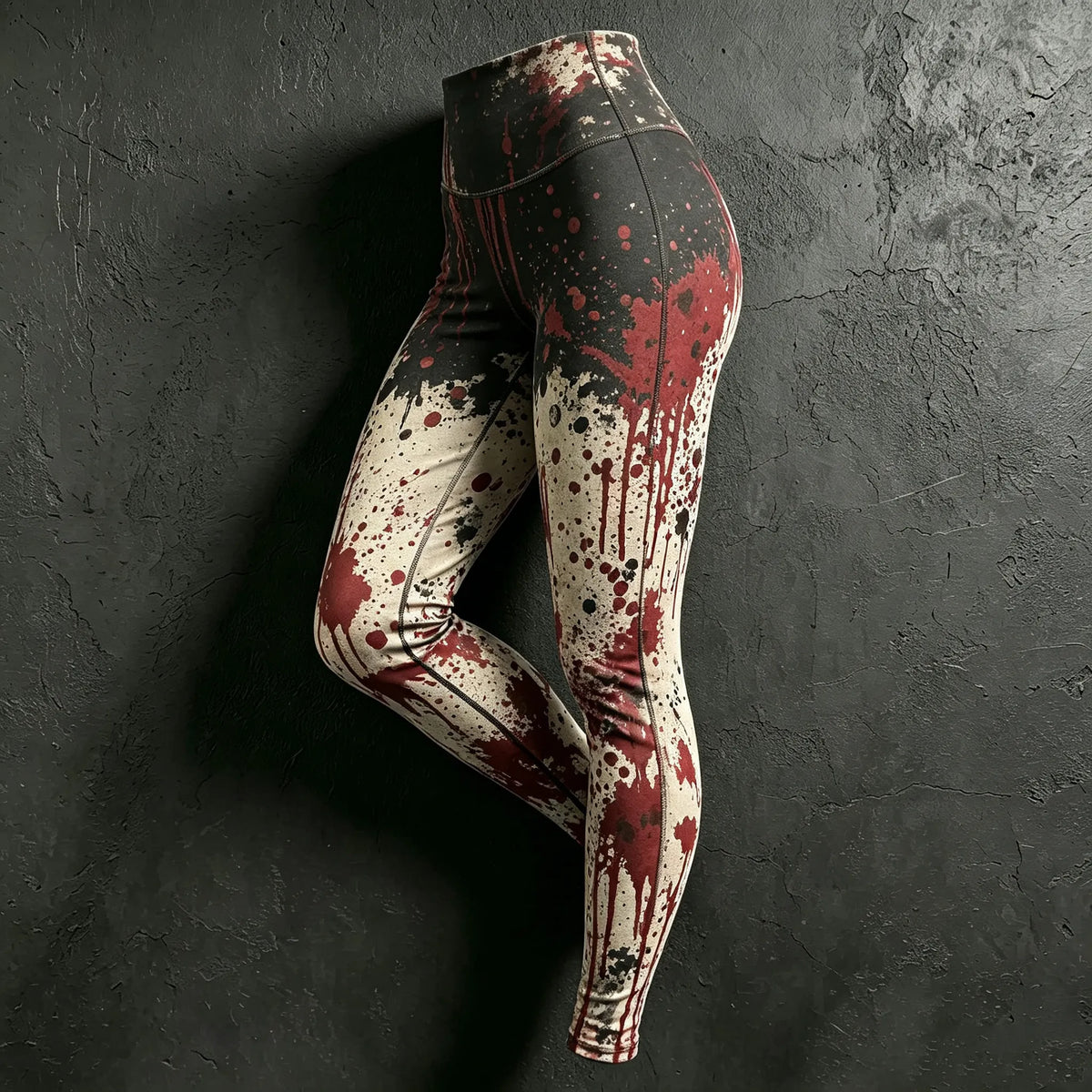 Women's Halloween Tie-dye Bloodstain Print Leggings