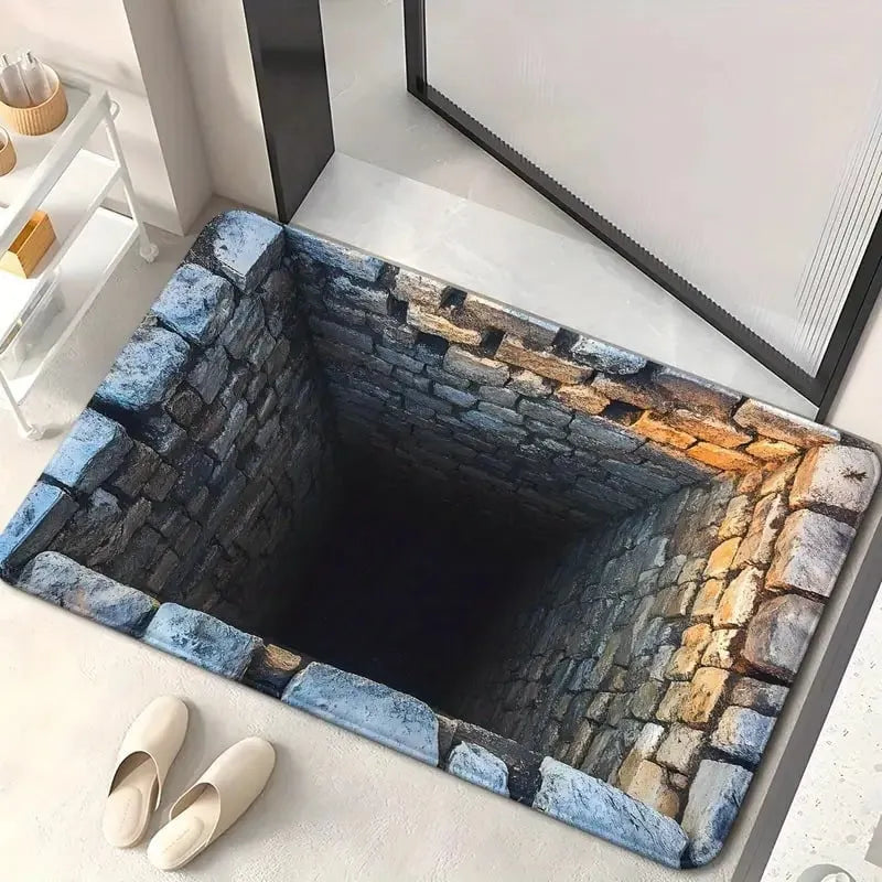 Visual Illusion Endless Abyss Pattern HD Printed Non-Slip Doormat