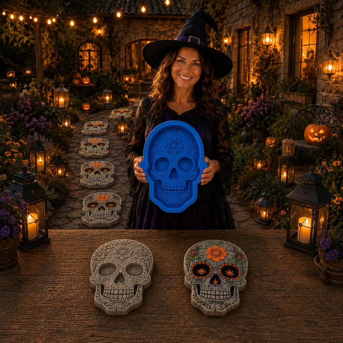 💥 LAST DAY 49% OFF - 🎃 Reusable Pumpkin Garden Stepping Stone Mold – Make Your Halloween Garden Truly One of a Kind (📦Buy 2 Free Shipping)