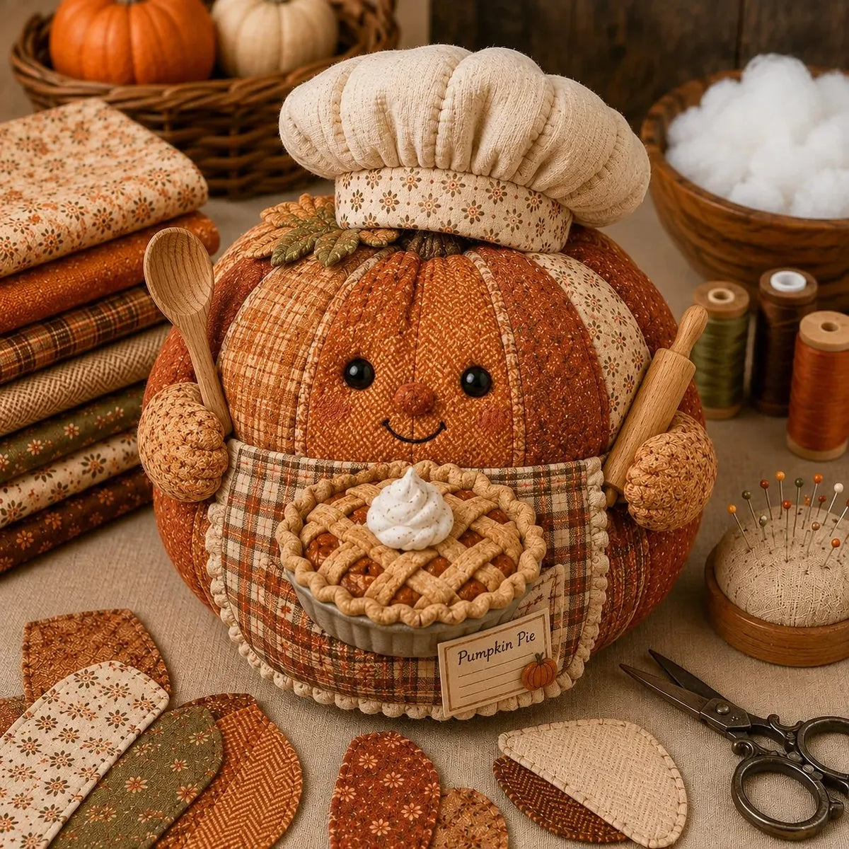⏳ Last Day 49% OFF – 🎃 Beginner-Friendly DIY Layered Harvest Pumpkin Patchwork Kit Collection | Complete Kit with All Tools & Step-by-Step Guide Included 💕
