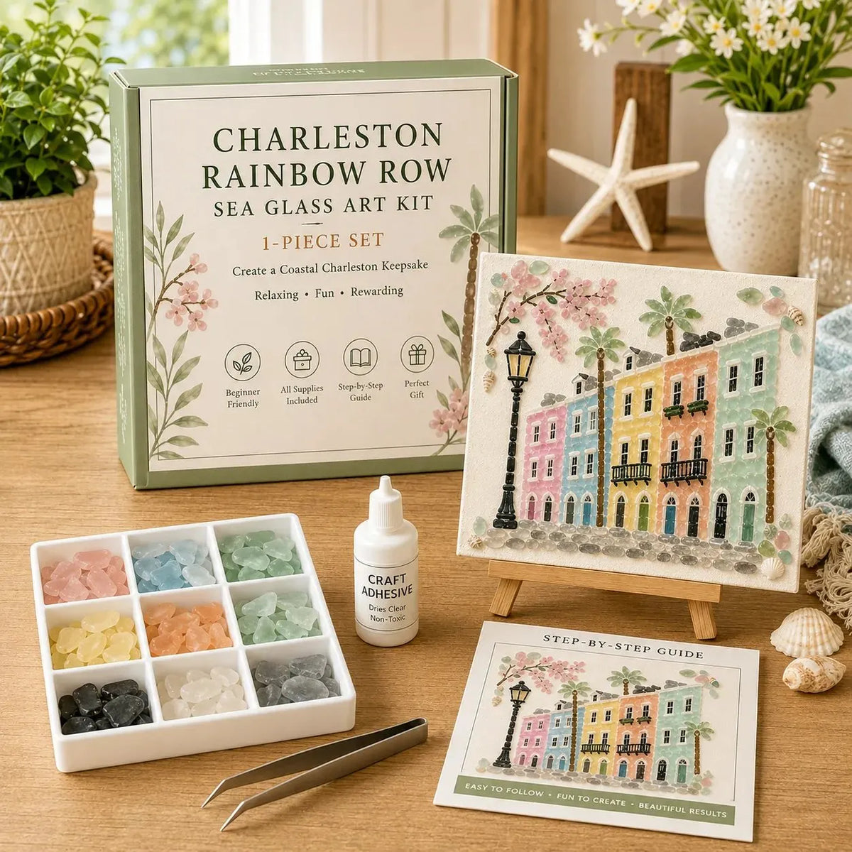 🔥LAST DAY 50% OFF - ✨ Timeless American Destinations Sea Glass Art Kit