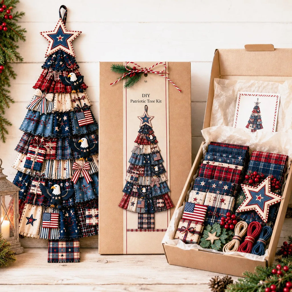⏳ Last Day 49% OFF – 🎄Beginner-Friendly DIY Oversized Patchwork Christmas Tree Door Hanging Kit | Complete Kit with All Tools & Step-by-Step Guide Included 💕