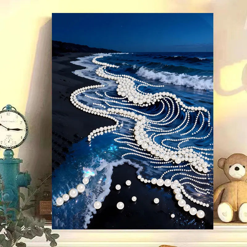 ✨ Create Stunning Pearl Art Easily | Relaxing DIY Gem Painting Wall Decor
