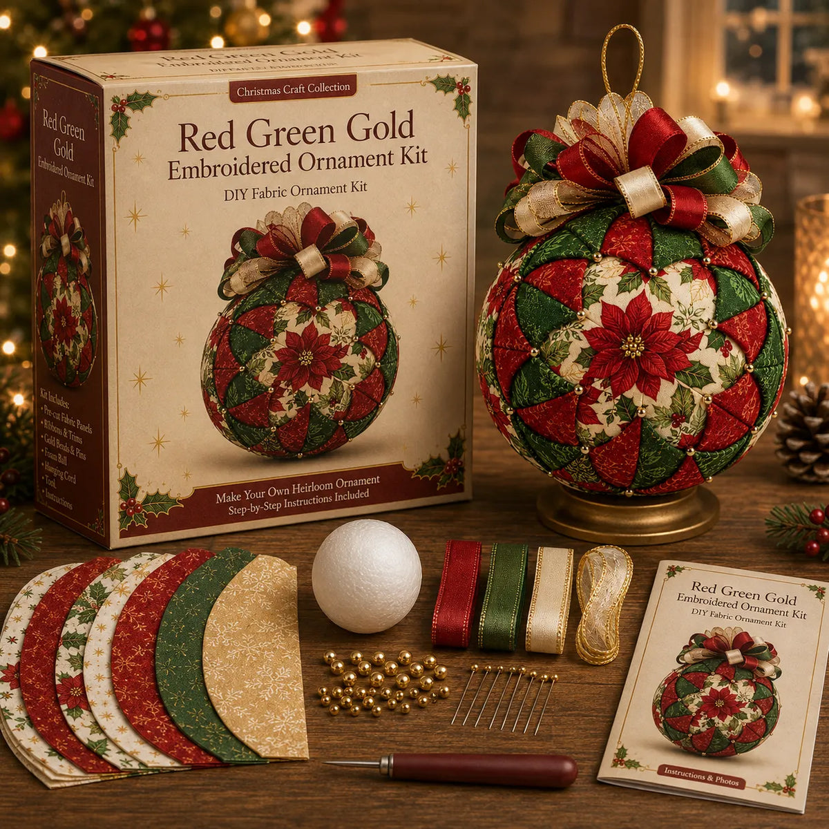 ⏳Only Today BUY 3 GET 1 FREE🔥49% OFF –  DIY Christmas Patchwork Ornament Kit