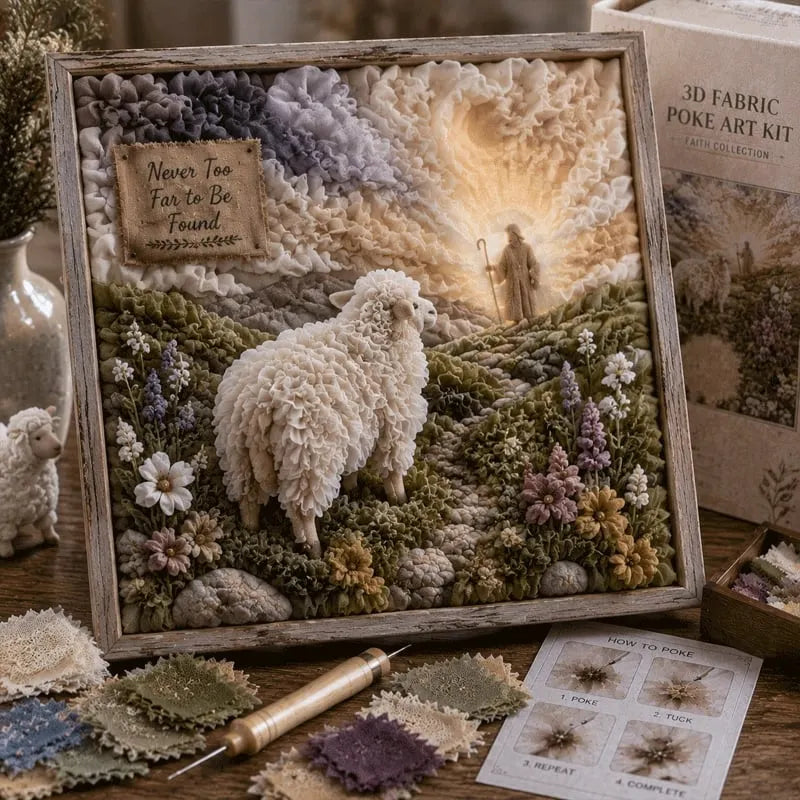 🔥HOT SALE 49% OFF - ✝️3D Christian Fabric Poke Art Kit(📦Buy 2 Free Shipping)