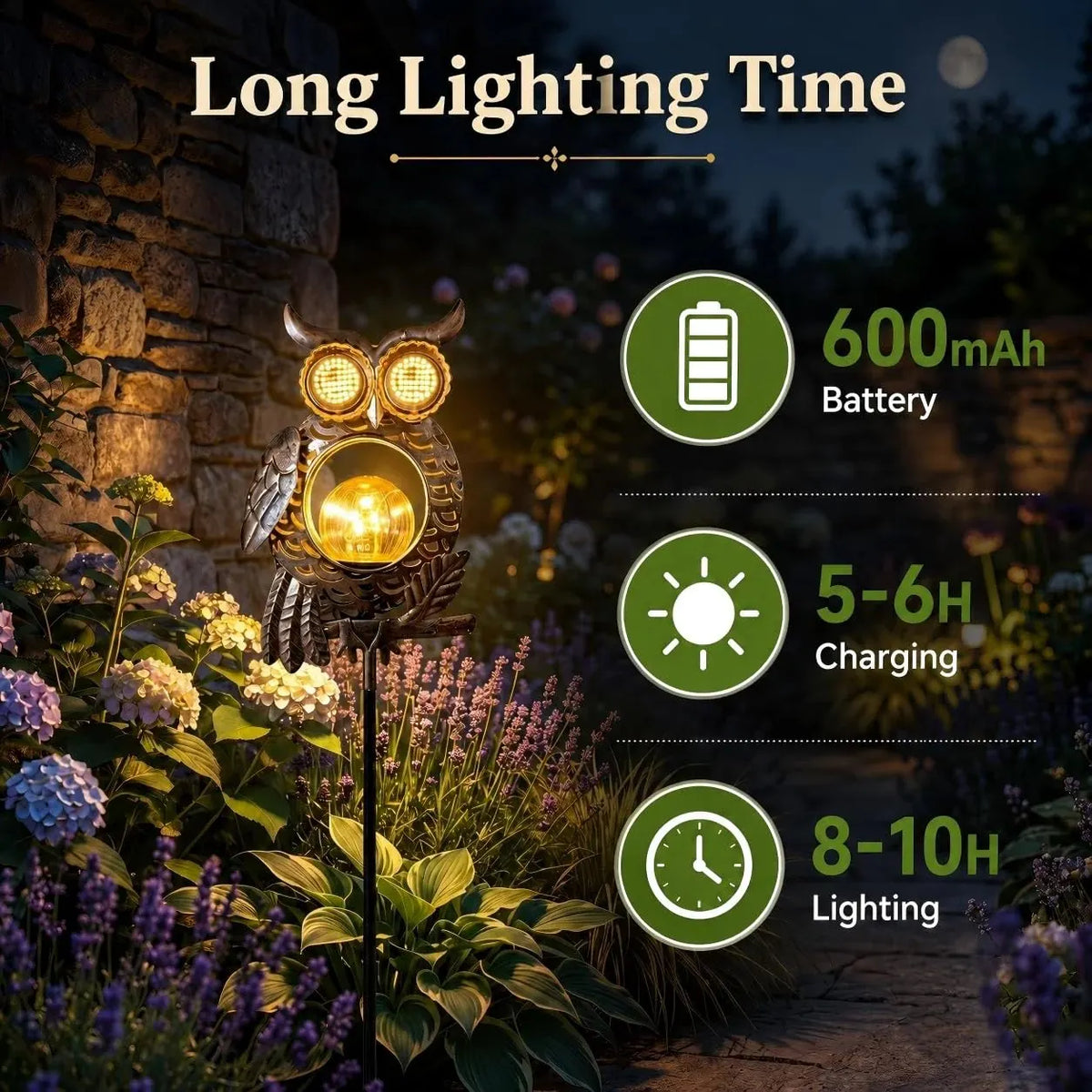 TODAY'S SPECIAL OFFER-50% OFF🔥Outdoor Solar-Powered Kinetic Metal Owl Light