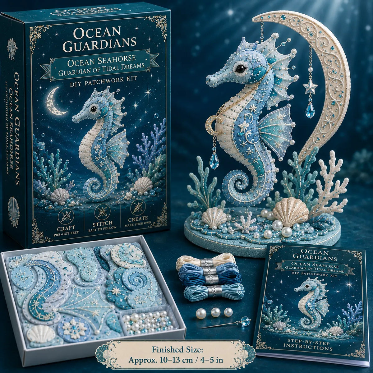 🔥LAST 4 HOURS,BUY 2 GET 1 FREE — Each discount is $8.5🎁 Ocean Guardians DIY Patchwork Kit Collection🌊