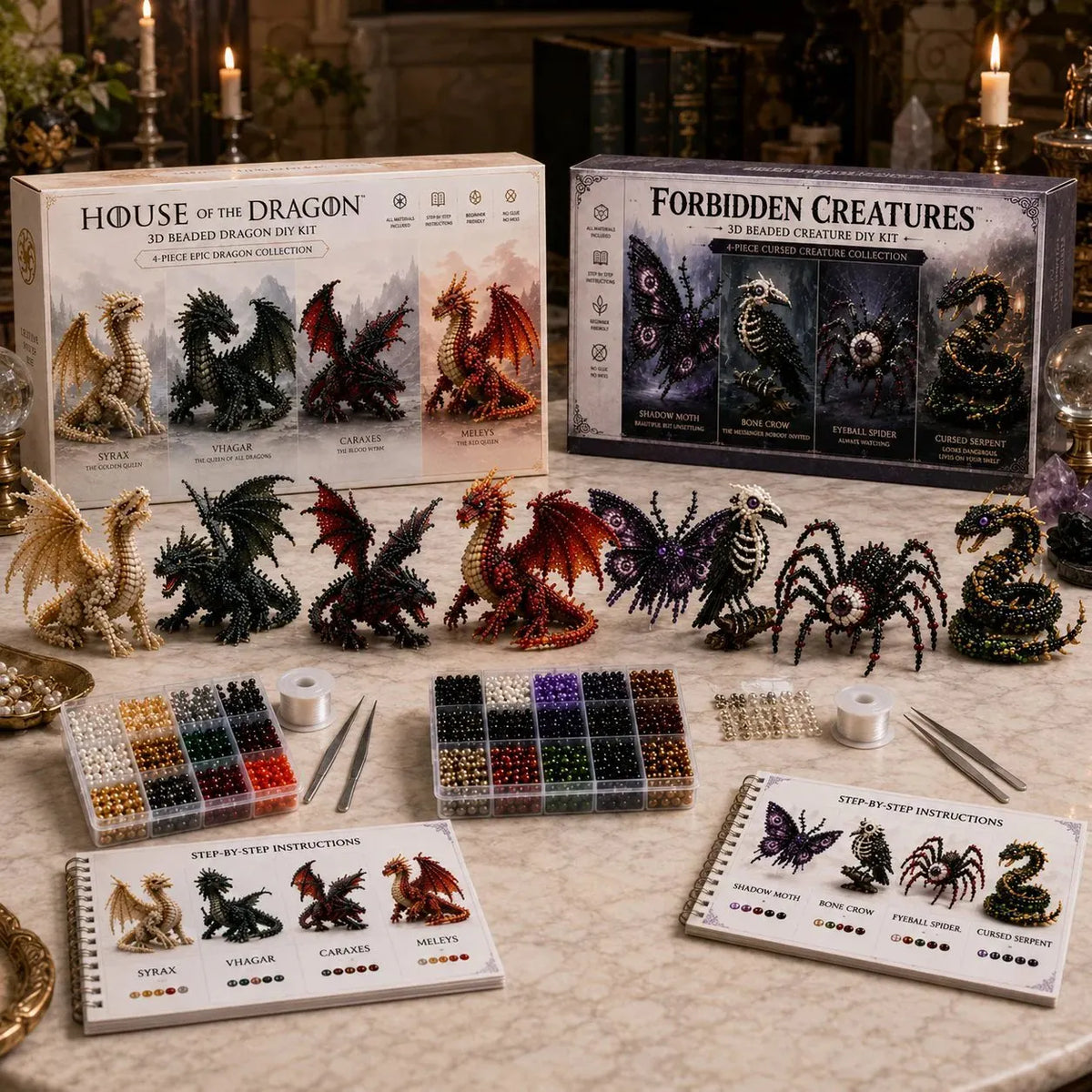 Enchanted 3D Beaded Animal DIY Family Craft Kit