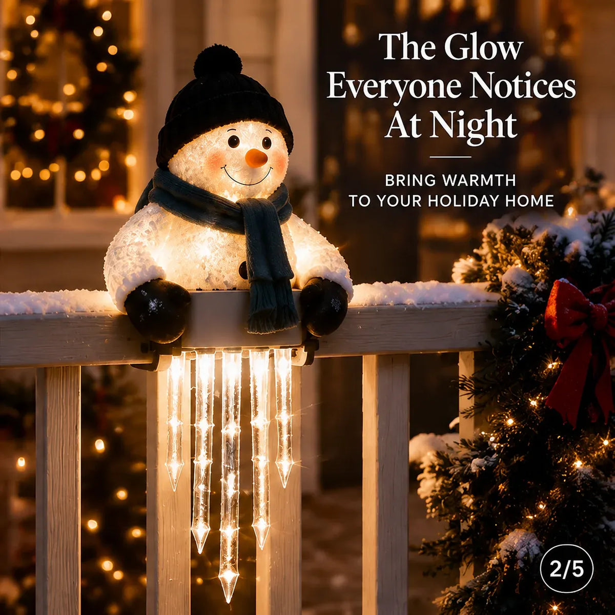 🔥Today 49% OFF🔥☃️WinterGlow Snowman Icicle Light Decor