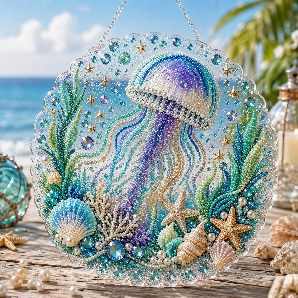 🔥 Last Day 49% OFF - 🌊✨Ocean Pearl Art DIY Hanging Ornament Kit(📦Buy 2 Free Shipping)