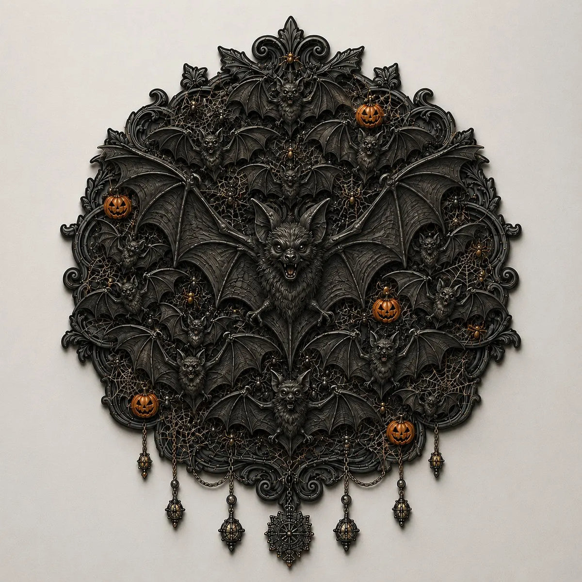 🦇 Gothic Halloween Wall Art Collection | Metal Skull, Ghost & Bat Decor with 3D Visual Effect for Haunted Wall Displays 🎃
