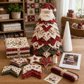 🎉🎄DIY Quilted Santa Christmas Tree Kit – Handmade Fabric Holiday Tabletop Tree Decor