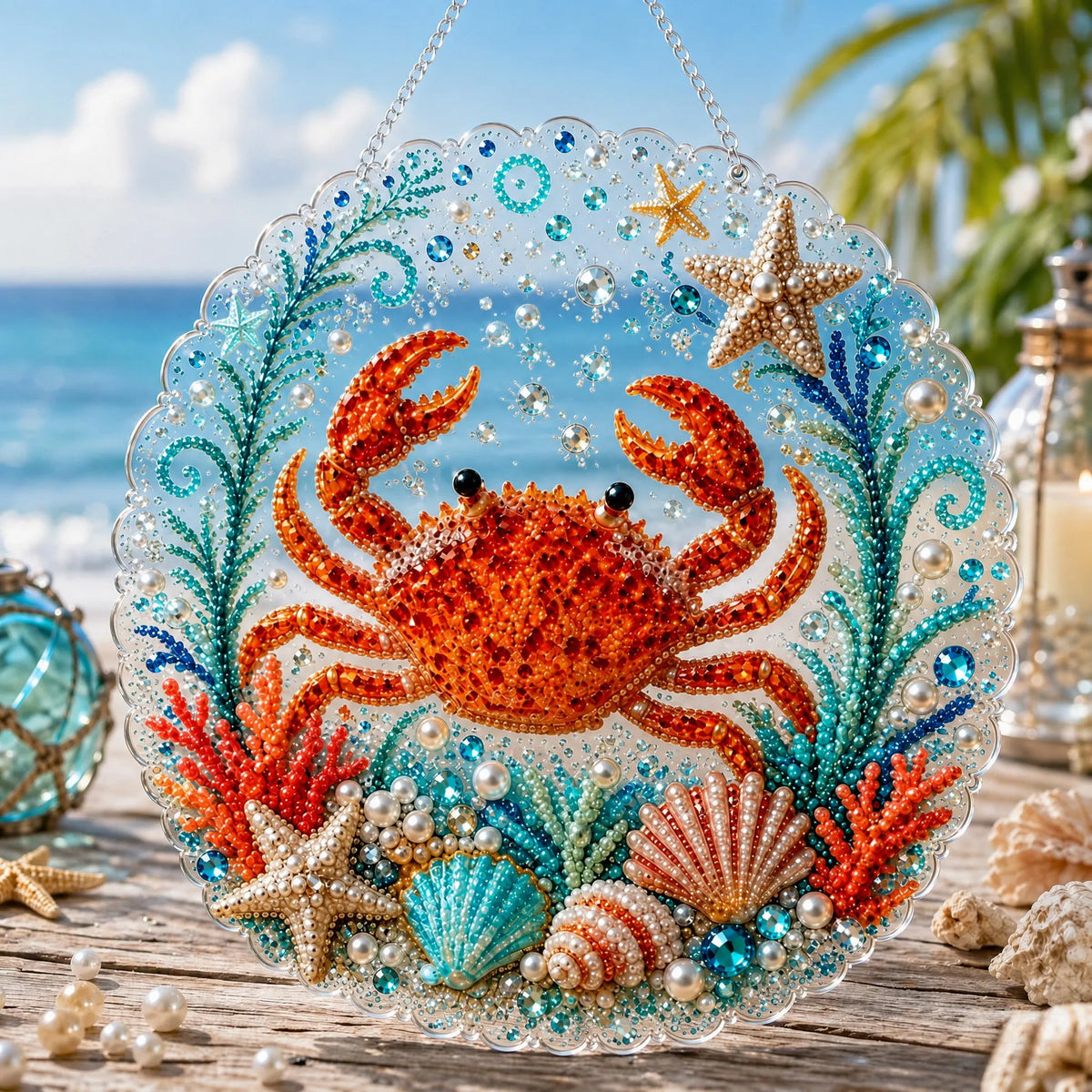 🔥 Last Day 49% OFF - 🌊✨Ocean Pearl Art DIY Hanging Ornament Kit(📦Buy 2 Free Shipping)