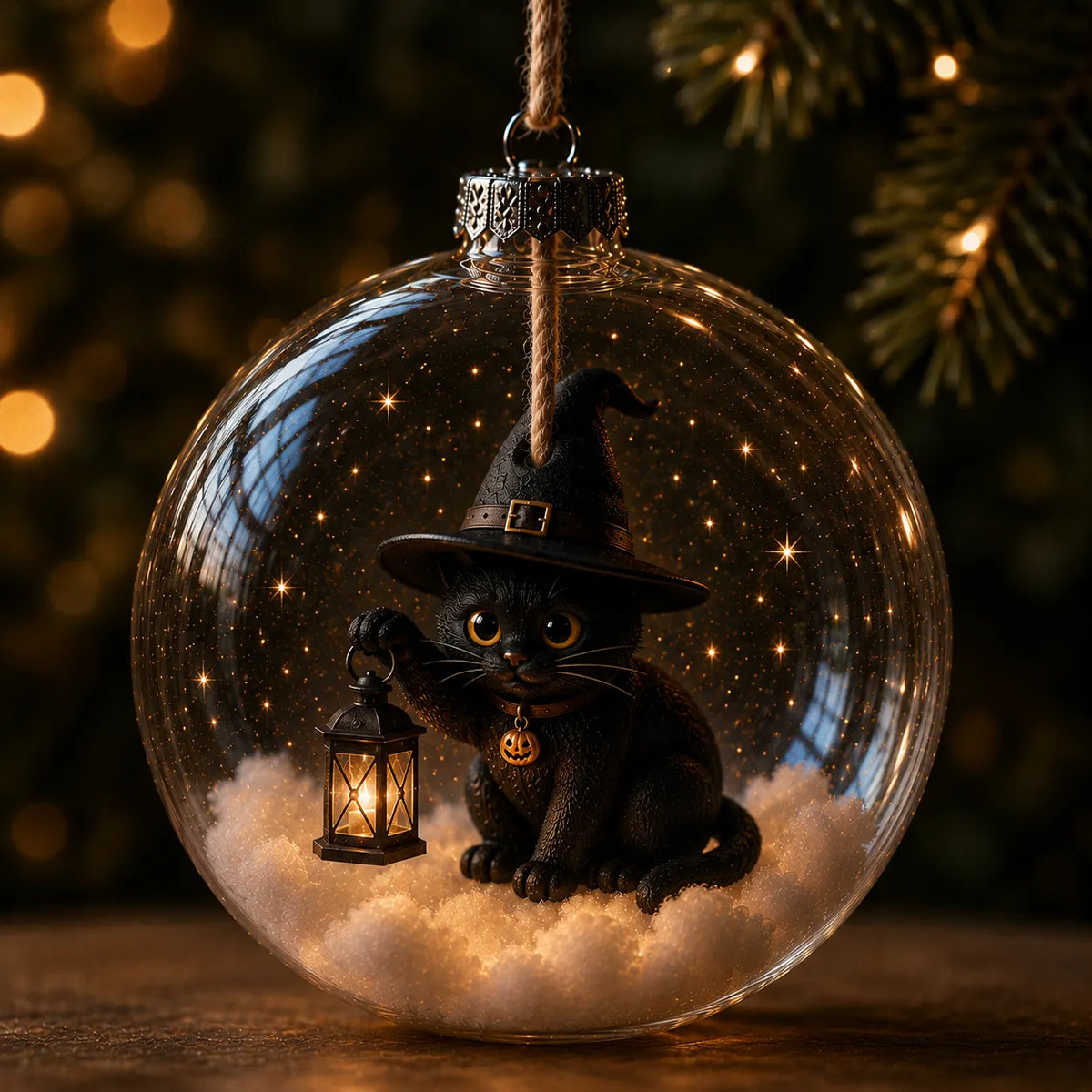 🎃 Limited Halloween Collection-Glowing Halloween Ornament Collection – Cat, Witch, Pumpkin & Ghost Baubles