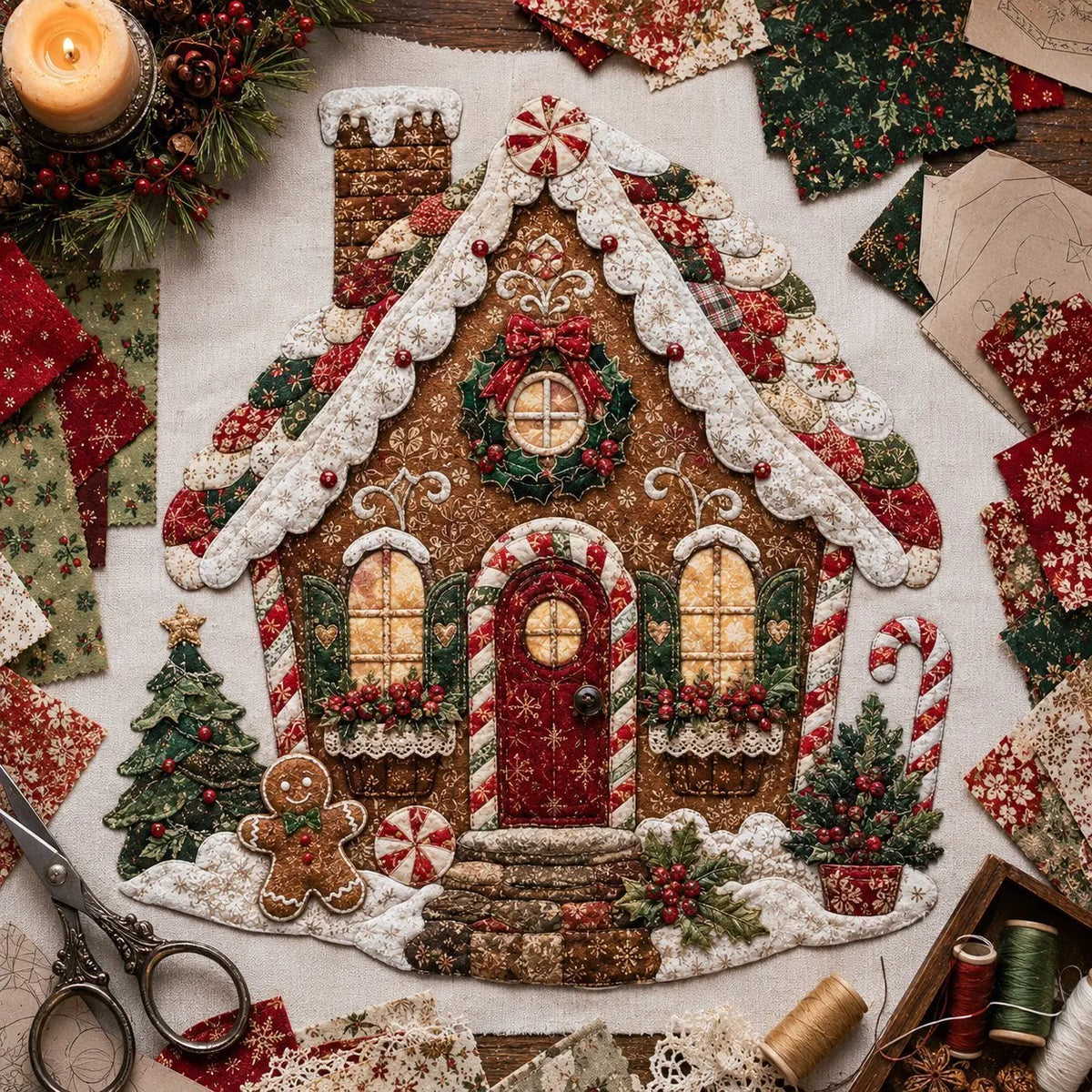🎄 DIY Christmas Fabric Wall Hanging Kit | Create Your Own Quilted Santa, Angel & More | Cozy Holiday Door Decor for Home & Gift Giving 🎅