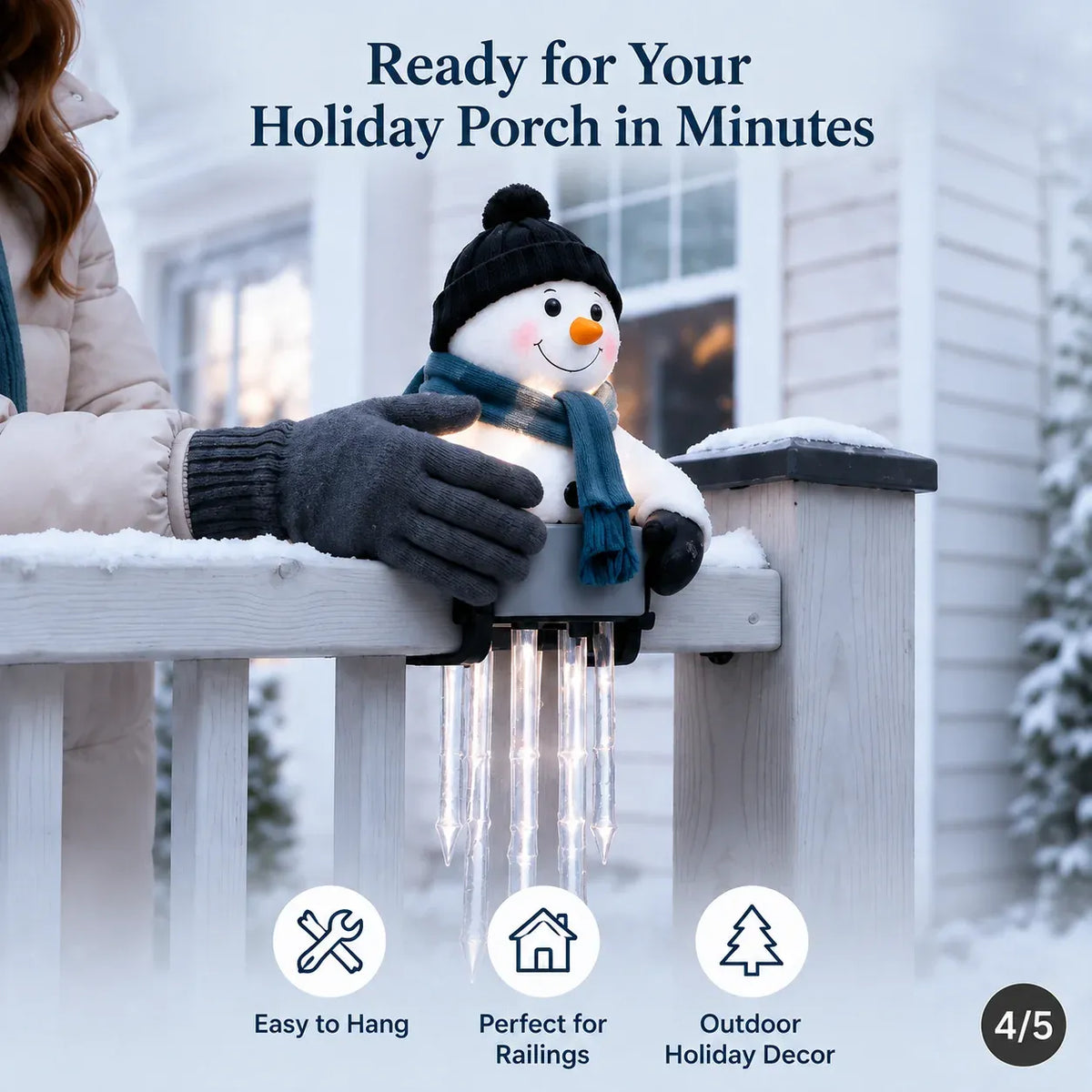 🔥Today 49% OFF🔥☃️WinterGlow Snowman Icicle Light Decor
