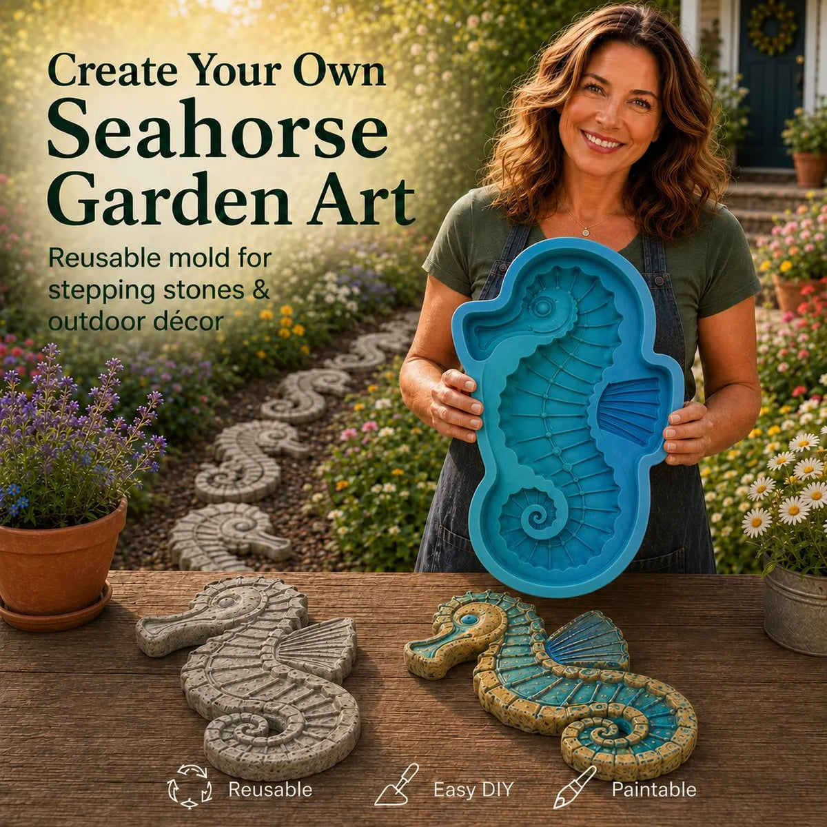 💥 LAST DAY 49% OFF - 🌊 Reusable Ocean Theme Garden Art Mold – Make Your Garden Truly One of a Kind (📦Buy 2 Free Shipping)