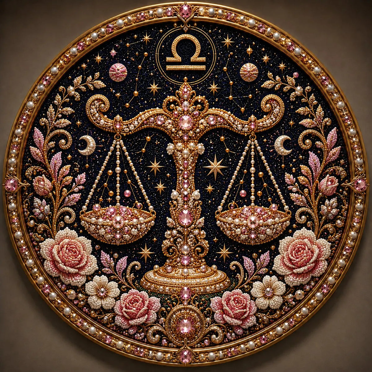 🔥 LAST DAY 49% OFF – ✨ Premium 3D Pearl 12 Zodiac Signs Art Kit | Luxury Flocked Canvas with Scratch-Resistant Non-Fading Pearl Beads DIY Handmade Astrology Decor ♈🌙💎