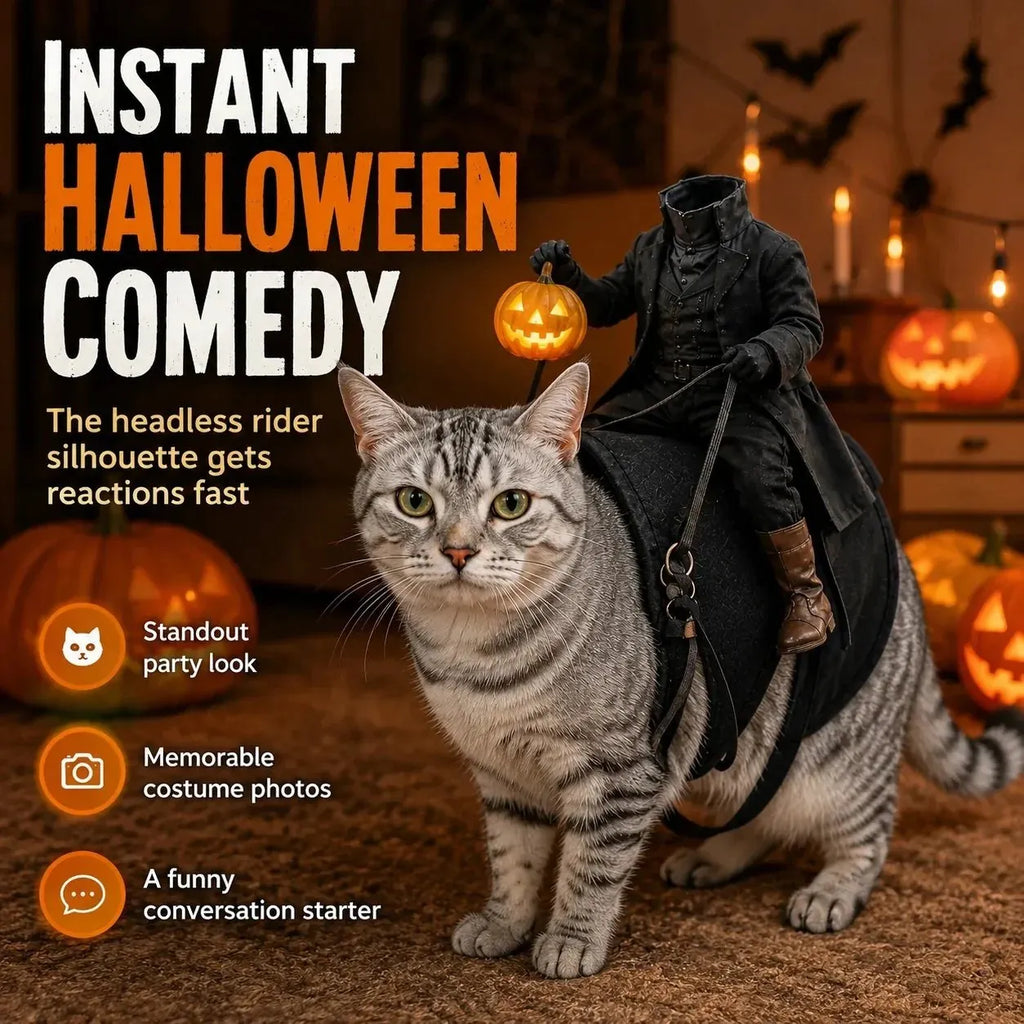 😺The Headless Horseman Rider Pet Costume🎃