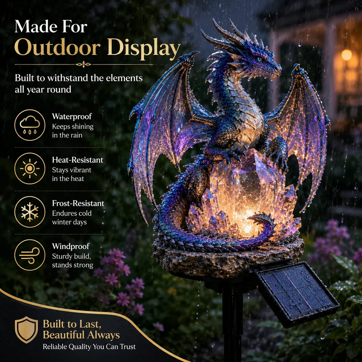 🐉 Amethyst Crystal Dragon✨️Solar Dragon Crystal Garden Light