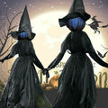 🧙♀️ 3 Pack Voice Control Light-Up Holding Hands Witch Decor