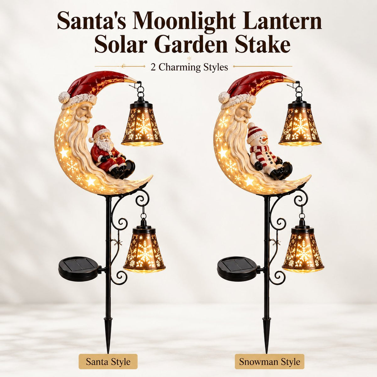 🎅Christmas Early Discount 49% Off - 🔥Santa’s Moonlight Lantern Solar Garden Stake⛄