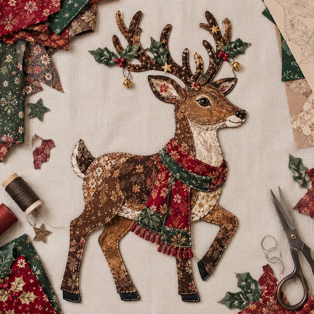 🎄 DIY Christmas Fabric Wall Hanging Kit | Create Your Own Quilted Santa, Angel & More | Cozy Holiday Door Decor for Home & Gift Giving 🎅