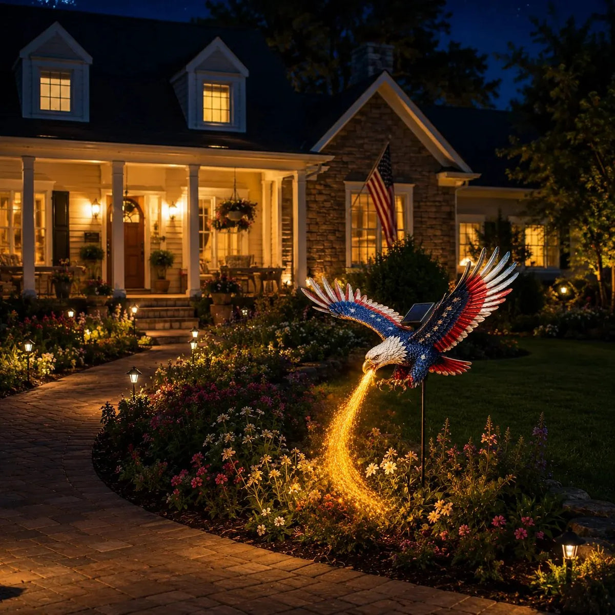 🔥Buy 2 Get 20% OFF🔥🦅 250th Anniversary Special – Eagle of Freedom Solar Garden Light