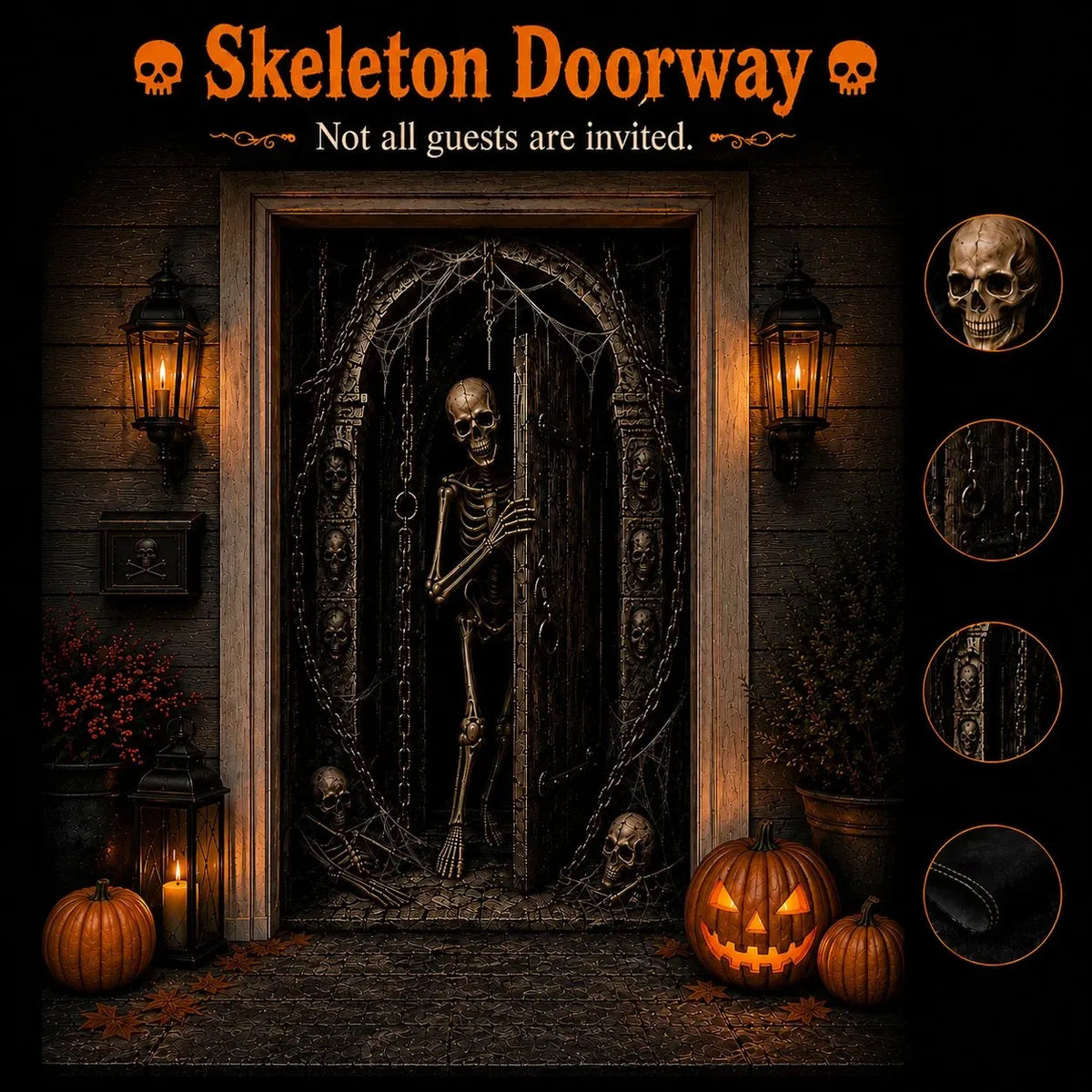 🔥🏷️Buy More, Save More (Up to 20% OFF)🎃Halloween Portal Door Curtain – Realistic Spooky Door Decor
