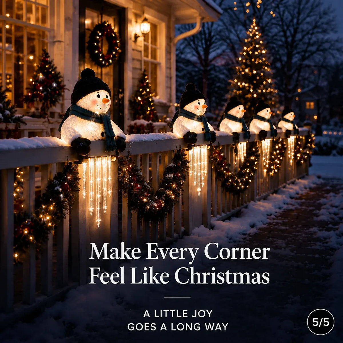 🔥Today 49% OFF🔥☃️WinterGlow Snowman Icicle Light Decor