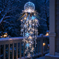 Crystal Cascade Christmas Light-Hanging LED Porch Decoration: Snowflake & Crystals✨❄️