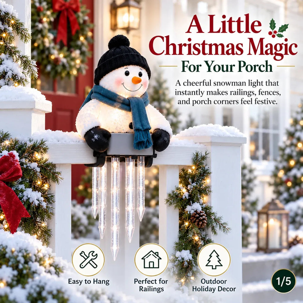 🔥Today 49% OFF🔥☃️WinterGlow Snowman Icicle Light Decor