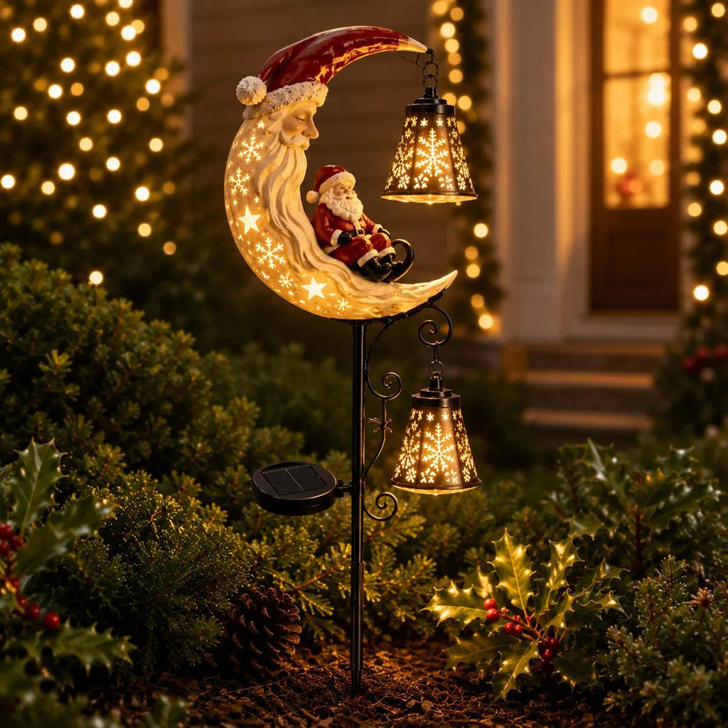 🎅Christmas Early Discount 49% Off - 🔥Santa’s Moonlight Lantern Solar Garden Stake⛄