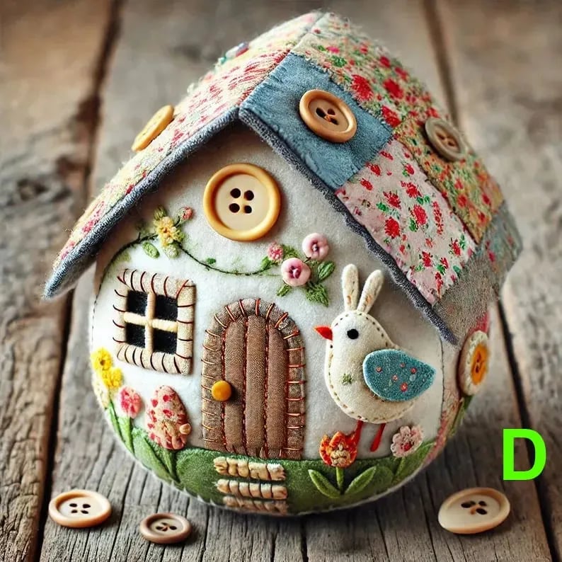 🏡Hot sale 50%OFF 🥚Patchwork Felt Egg House DIY Kit