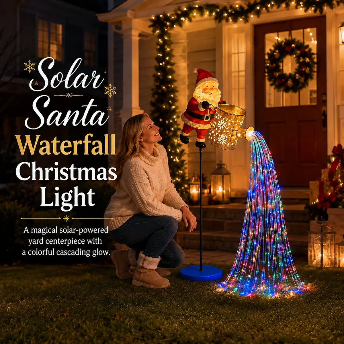 Solar Santa Waterfall Christmas Light🎅🔥