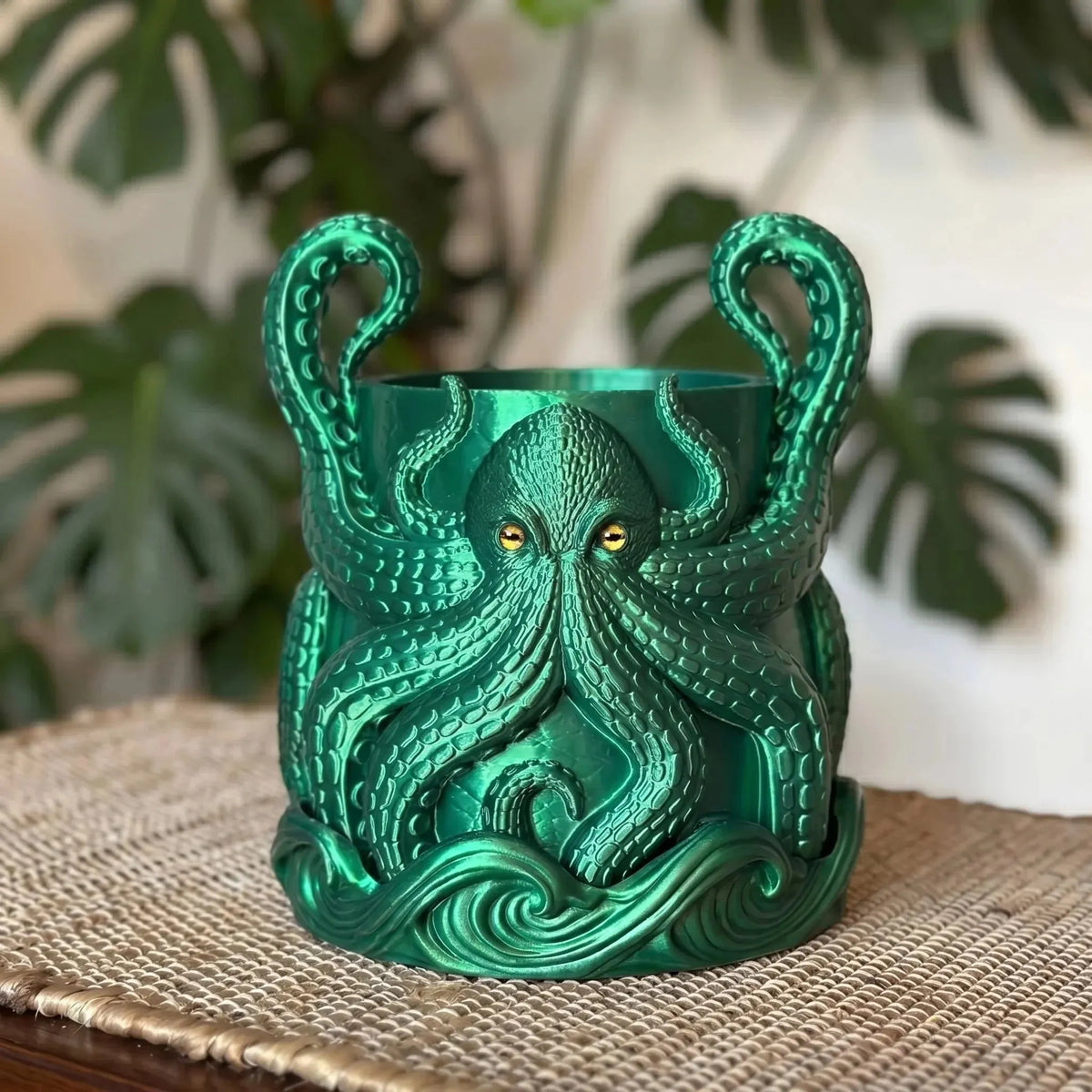3D Printed Kraken Planter – Octopus Planter with Tray