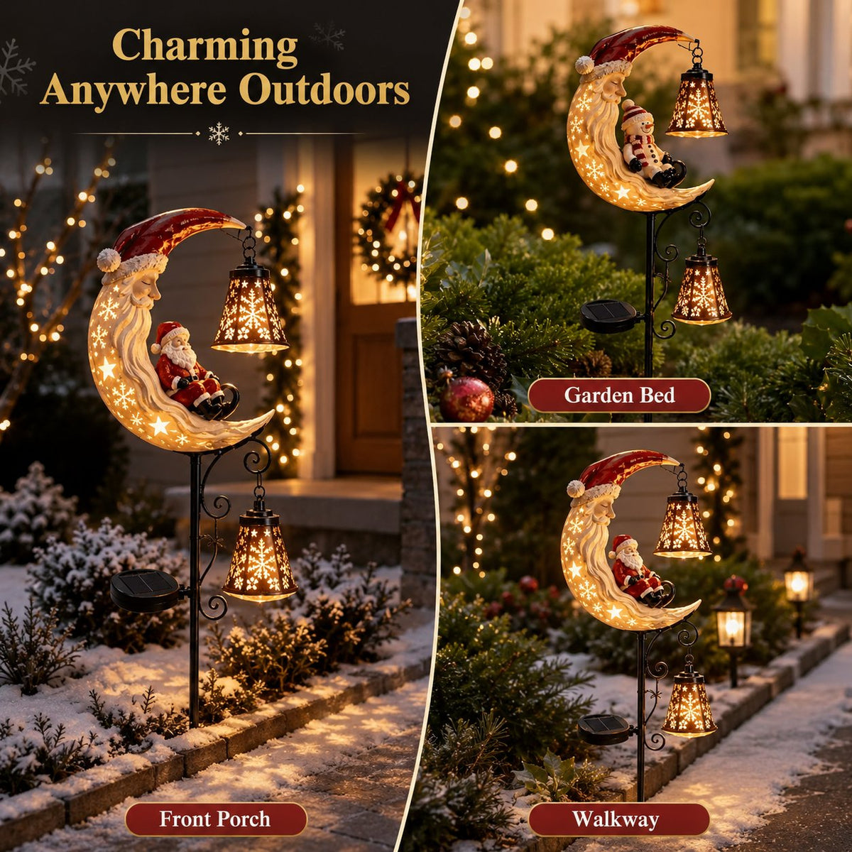 🎅Christmas Early Discount 49% Off - 🔥Santa’s Moonlight Lantern Solar Garden Stake⛄