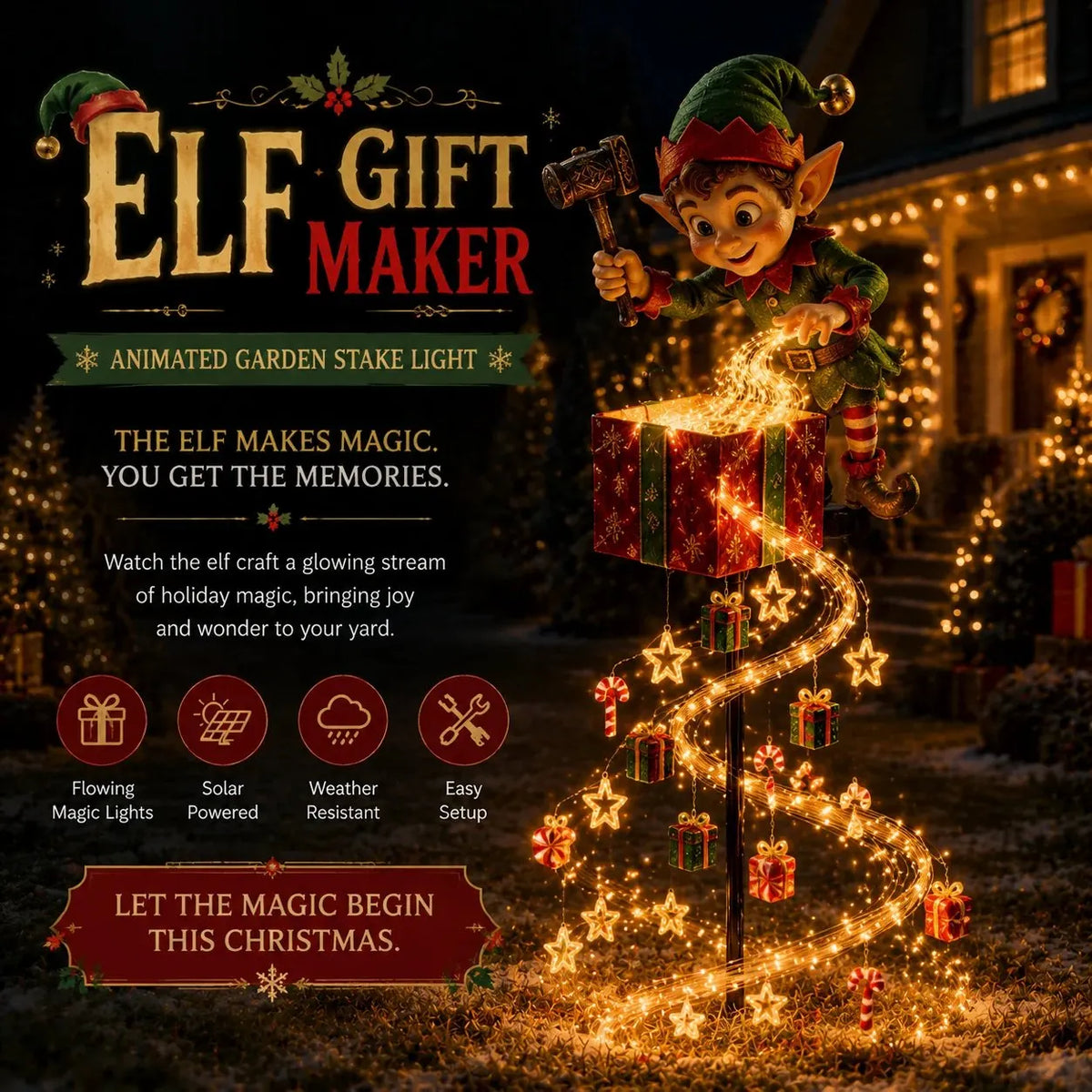 🎅Christmas Early Discount 49% Off🎄✨Christmas Magic Garden Collection - Transform Your Yard Into A Winter Wonderland With Enchanted Flowing Lights