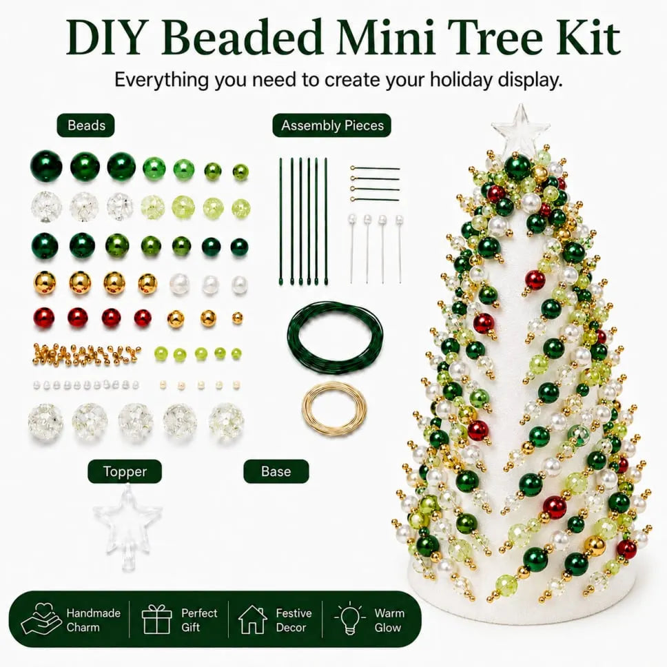 🎄 DIY Beaded Mini Christmas Tree Kit – Create Your Own Glowing Holiday Decoration - Limited Time 50% OFF
