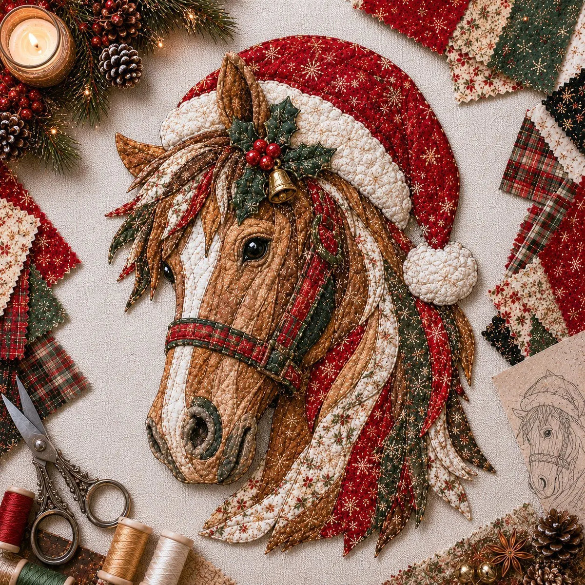🎄 DIY Christmas Fabric Wall Hanging Kit | Create Your Own Quilted Santa, Angel & More | Cozy Holiday Door Decor for Home & Gift Giving 🎅