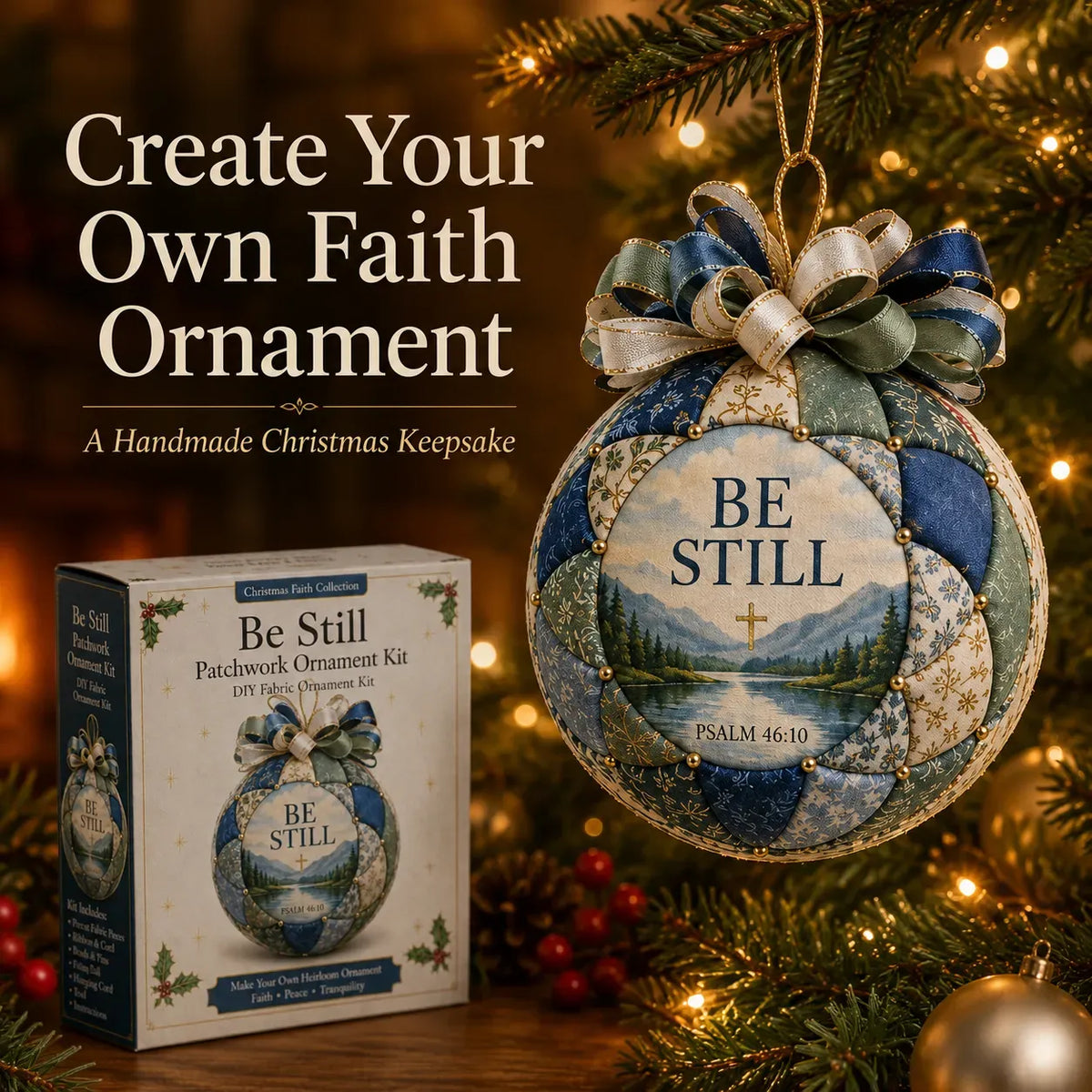 🔥LAST DAY 50% OFF - 🎄Christmas Faith Patchwork Ornament DIY Kit