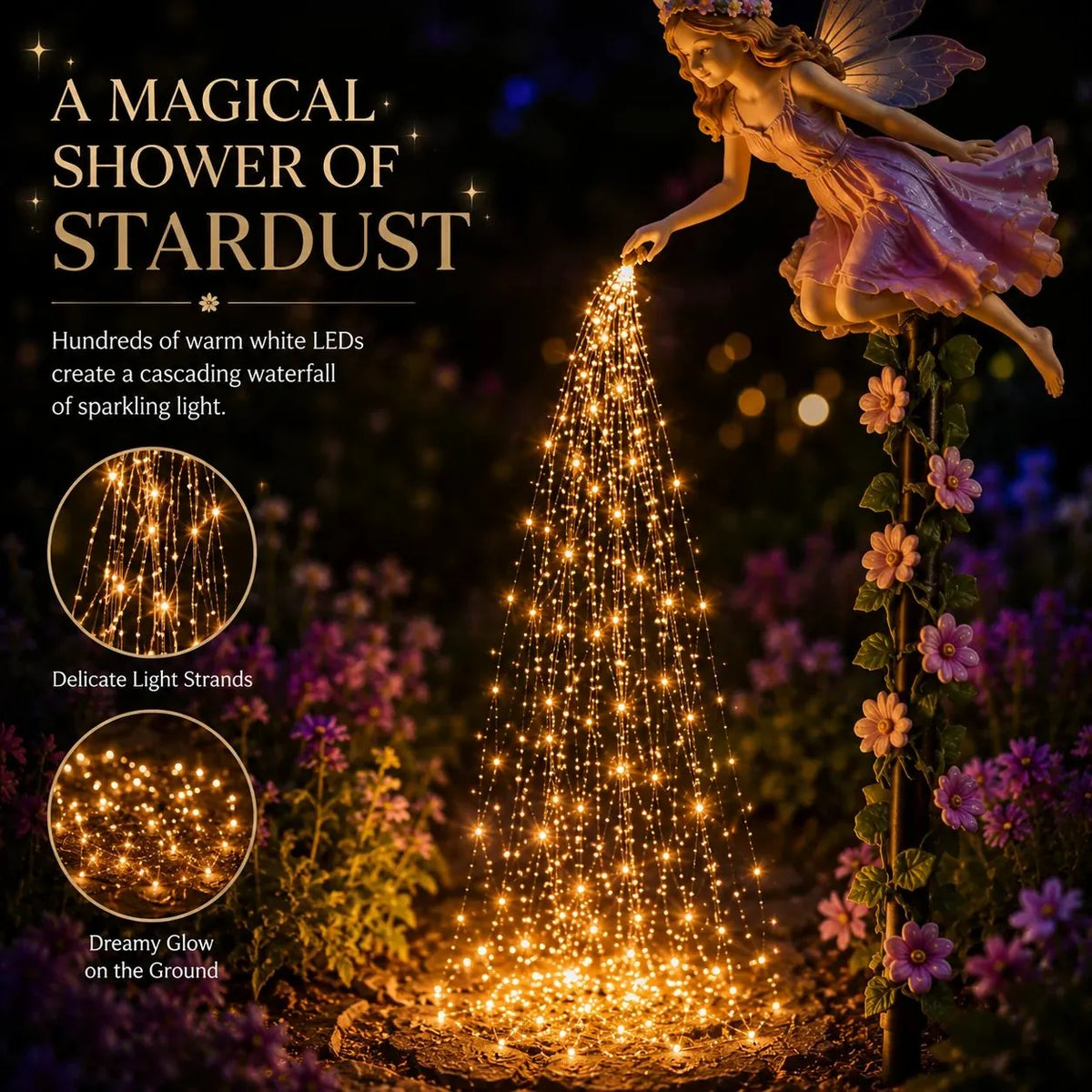 🌸🔥Today 49% OFF🧚‍♀️Fairy Sprinkling Magic Dust Garden Light