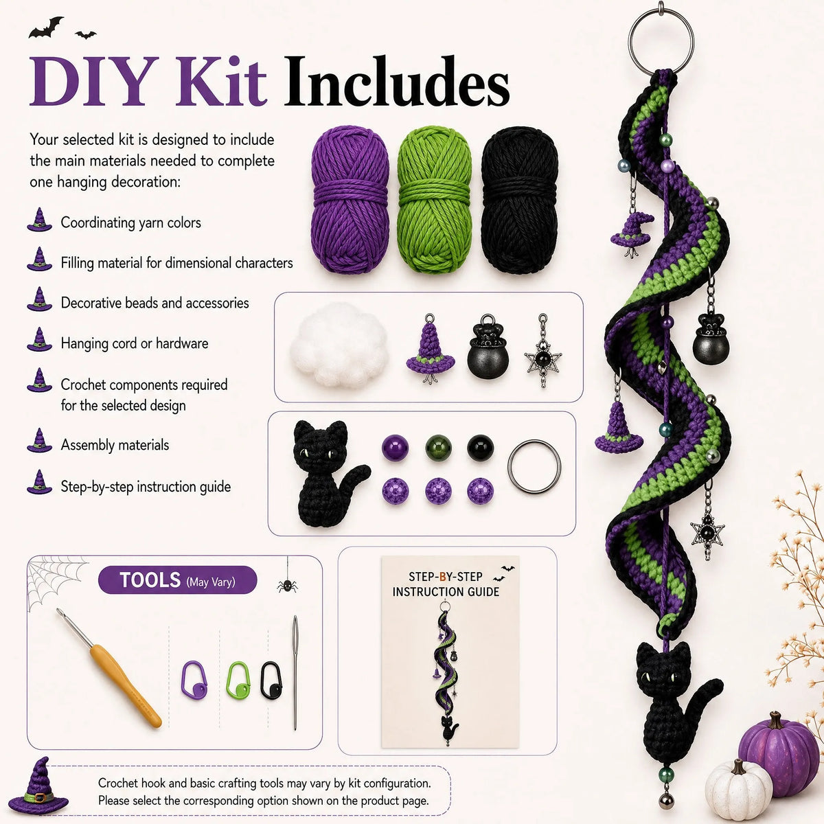 🔥Last Day 50% OFF - 🎃 Enchanted Halloween Crochet Spiral DIY Kit - Buy 2 Get Free Shipping
